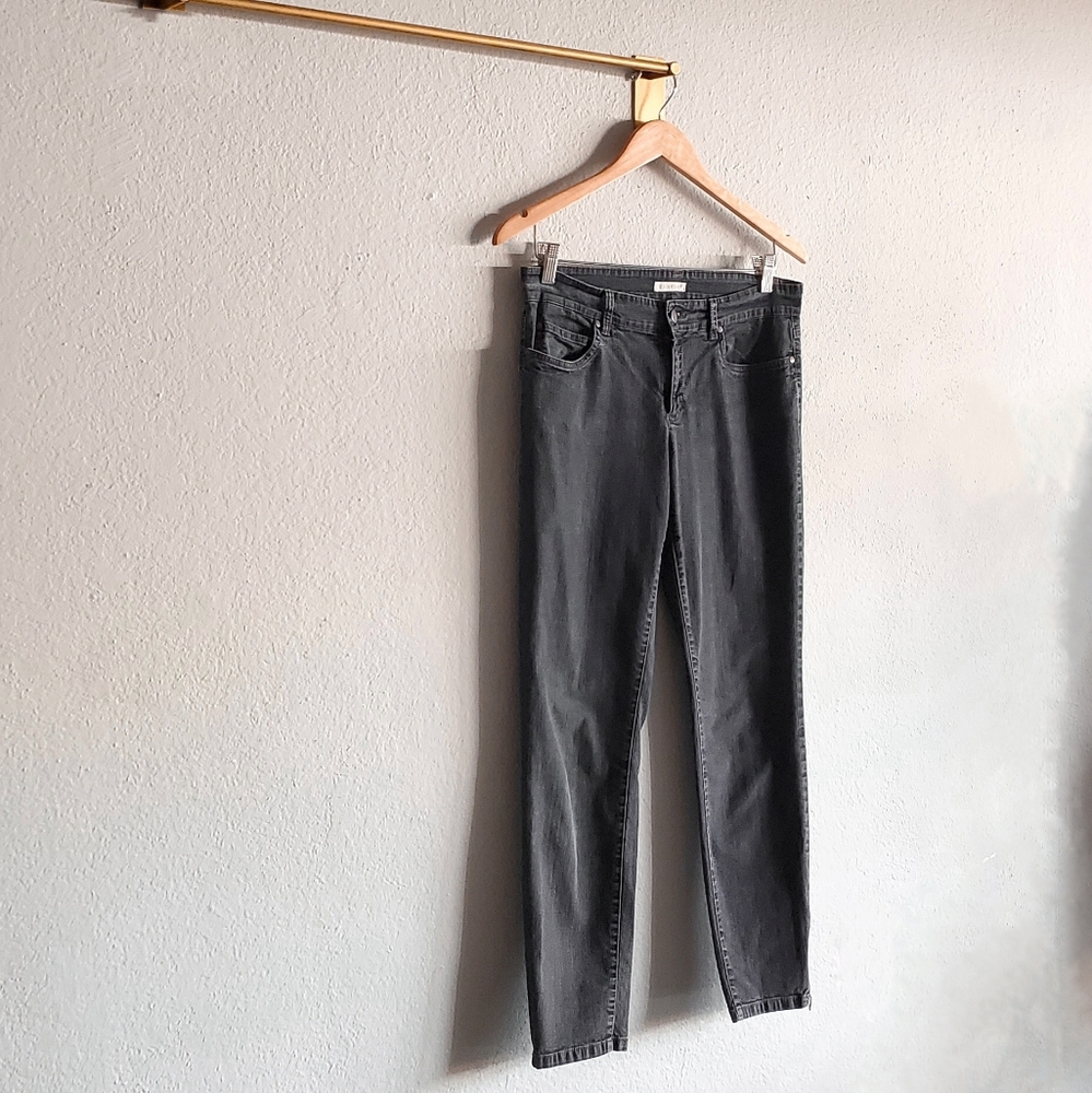 Eileen Fisher Denim Side Ankle Zipper Skinny Jeans